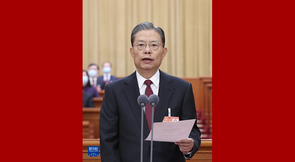 3月5日，第十四屆全國人民代表大會第一次會議在北京人民大會堂開幕。趙樂際主持開幕會。