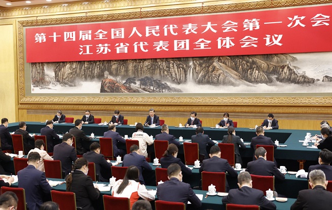 習近平在參加江蘇代表團審議時強調 牢牢把握高質量發(fā)展這個首要任務