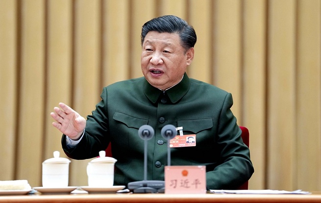 習近平在出席解放軍和武警部隊代表團全體會議時強調 統(tǒng)一思想認識 強化使命擔當 狠抓工作落實努力開創(chuàng)一體化國家戰(zhàn)略體系和能力建設新局面
