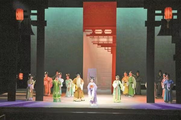 晉劇《望海樓臺》。 記者 張浩亮 攝