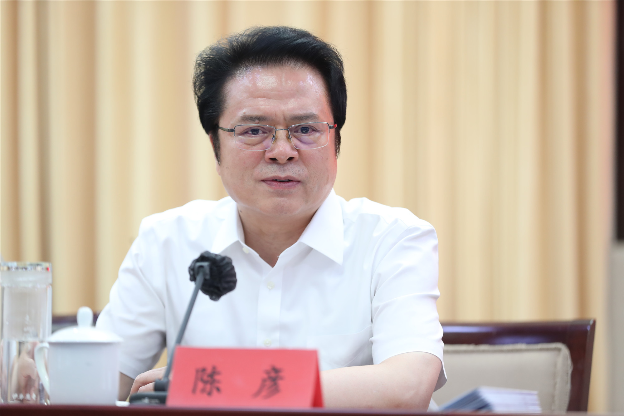 中國(guó)作協(xié)黨組成員、副主席陳彥主持會(huì)議
