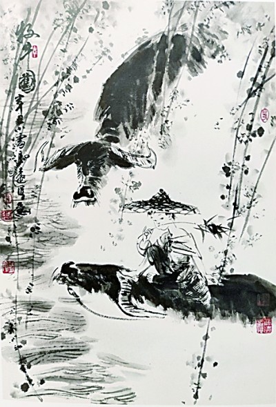 牧牛圖（中國(guó)畫） 馮遠(yuǎn)