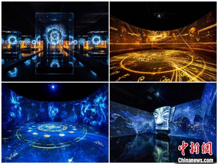 《你好！三星堆》光影展廳現(xiàn)場。 展覽組委會供圖