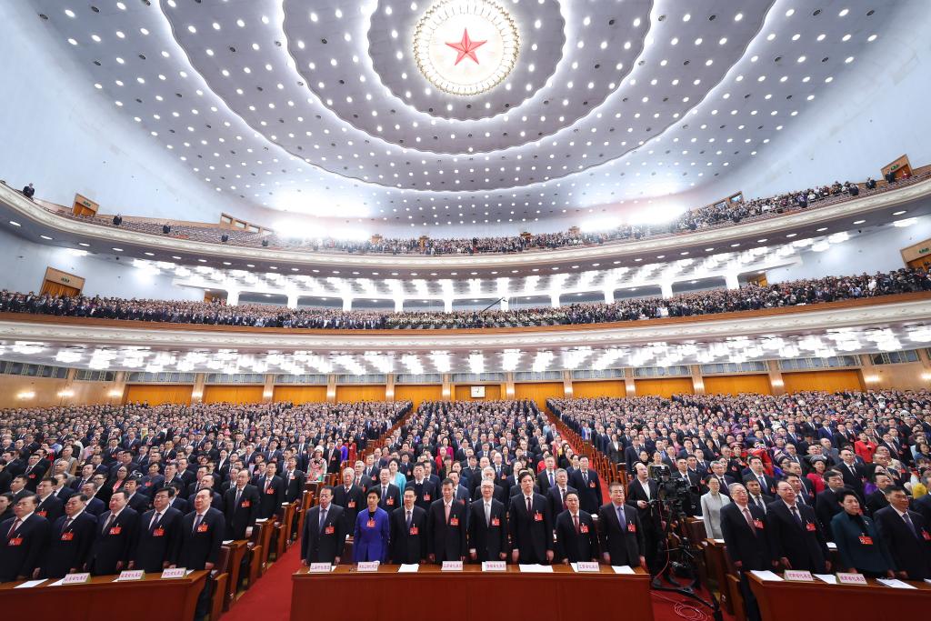 3月5日，第十四屆全國人民代表大會第二次會議在北京人民大會堂開幕。新華社記者 黃敬文 攝