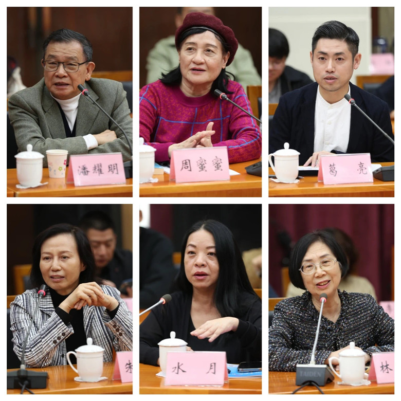 潘耀明、周密密、葛亮、朱志華、林慧嫻、湯梅笑發(fā)言