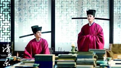 古代禮儀、建筑、服飾等傳統(tǒng)文化元素被網(wǎng)絡(luò)作家頻頻用于創(chuàng)作之中。圖為根據(jù)網(wǎng)絡(luò)小說改編的電視劇《清平樂》劇照，再現(xiàn)了多彩的宋代文化。資料圖片