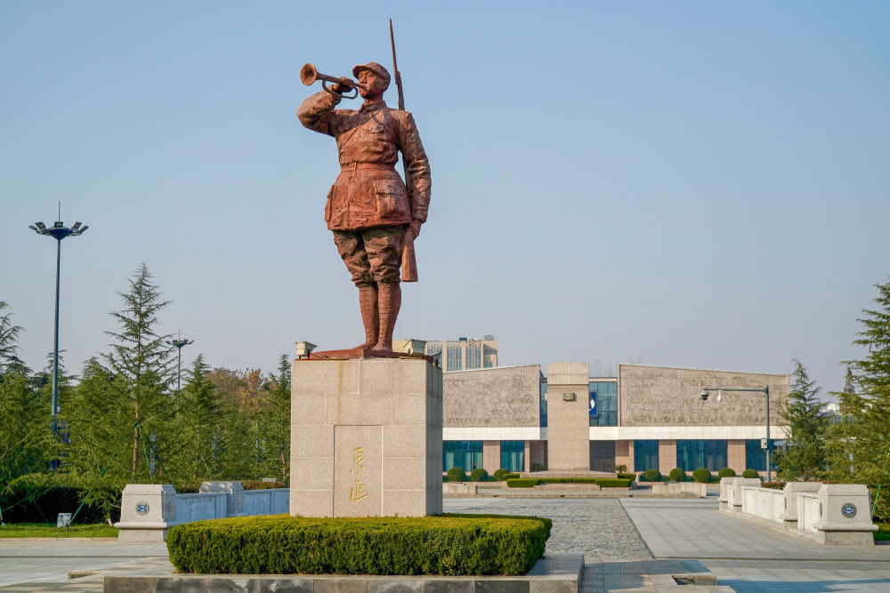 這是2023年12月3日拍攝的江蘇鹽城新四軍紀(jì)念館外景。新華社記者 李博 攝