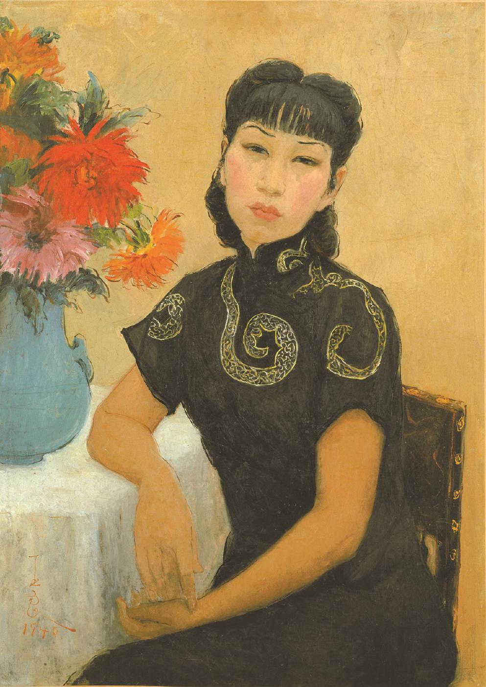 潘玉良《自畫像》，1939年，油畫