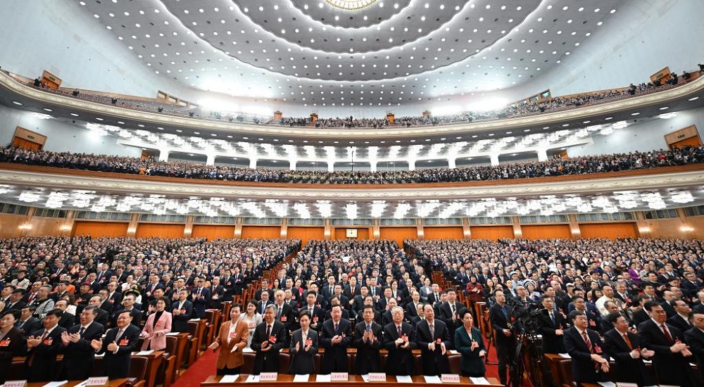 3月5日，十四屆全國(guó)人大三次會(huì)議開幕會(huì)在北京人民大會(huì)堂舉行