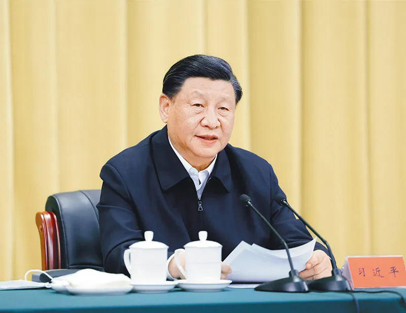 2023年6月2日，中共中央總書記、國家主席、中央軍委主席習(xí)近平在北京出席文化傳承發(fā)展座談會(huì)并發(fā)表重要講話。 新華社記者 鞠鵬/攝