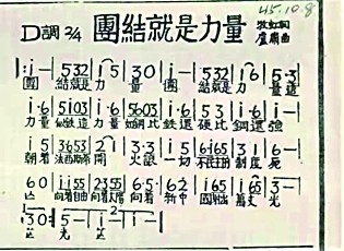 1945年10月，歌曲《團結就是力量》發(fā)表在《晉察冀日報》上。資料照片