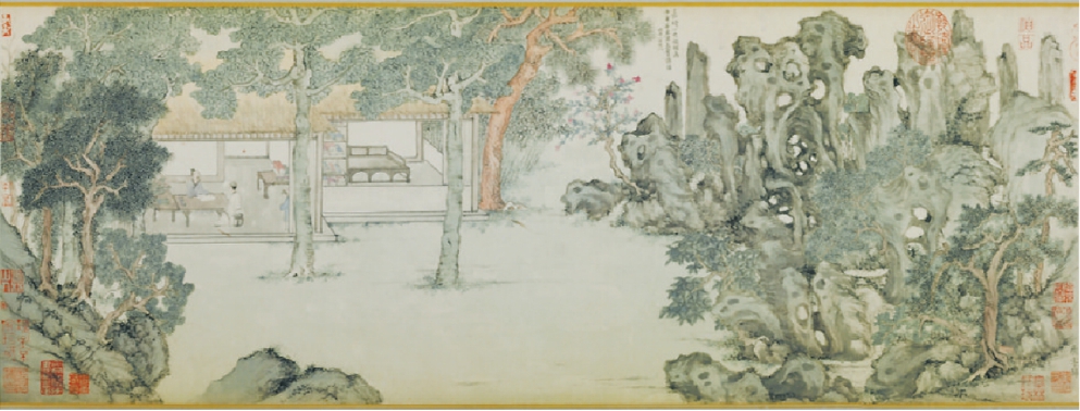 文徵明《真賞齋圖》，中國(guó)國(guó)家博物館藏