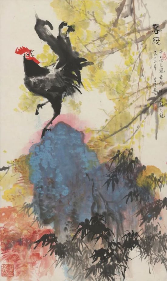 俞云階《奪冠》102x67 cm中國(guó)畫(huà) 1986年 中華藝術(shù)宮（上海美術(shù)館）藏