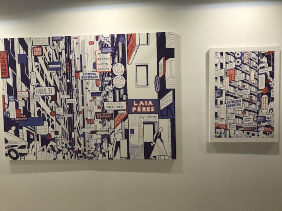 展廳現(xiàn)場，莉婭?穆拉維克筆下的上海